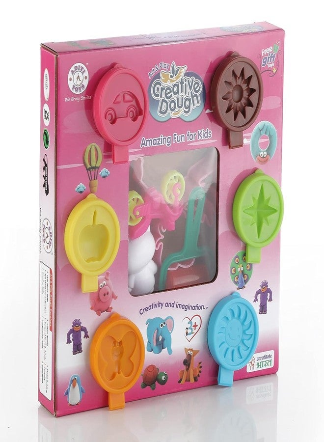 Chanak Clay Dough Creation Kit, 6 Bright Colours with Sculpting Figures, Non-Toxic DIY Clay for Kids, BIS Approved, 30g Each - Image 1